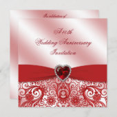 Invitation du 40e anniversaire du Mariage de Ruby (Devant / Derrière)