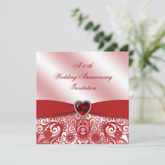 Invitation du 40e anniversaire du Mariage de Ruby (Debout devant)