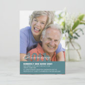 Invitation du 40e anniversaire du Mariage en bleu (Debout devant)