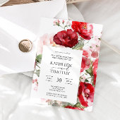 Invitation du 40e anniversaire du Mariage floral