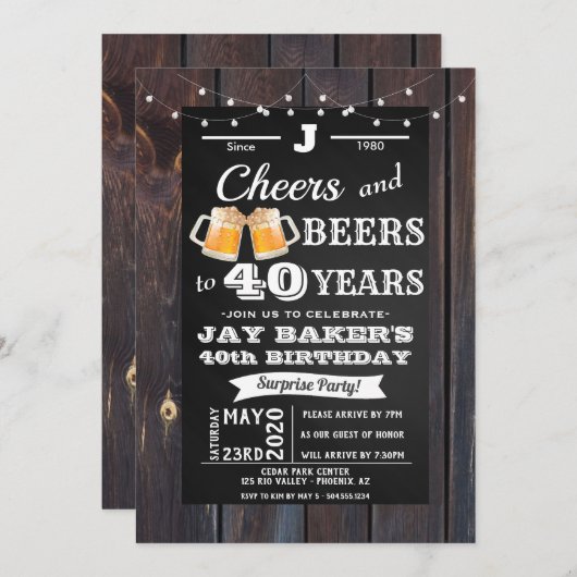 Invitation du 40e anniversaire, Invitation du 21e  (Devant / Derrière)