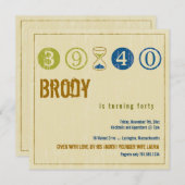 Invitation du 40e anniversaire - Personnaliser (Devant / Derrière)