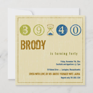 Invitation du 40e anniversaire - Personnaliser