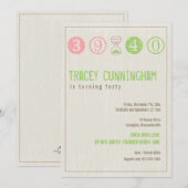 Invitation du 40e anniversaire - Personnaliser (Devant / Derrière)