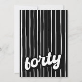 Invitation du 40e anniversaire Retro | Quarante An (Dos)