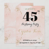 Invitation du 45e anniversaire (Devant / Derrière)
