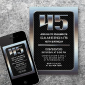 Invitation du 45e anniversaire masculin