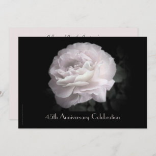 Invitation du 45e anniversaire rose pâle