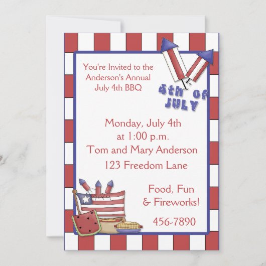 Invitation du 4 juillet (Devant)