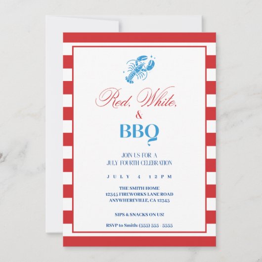 Invitation du 4 juillet (Devant)