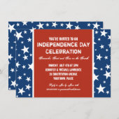 Invitation du 4 juillet au Red, White et Blue (Devant / Derrière)