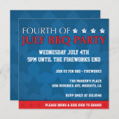 Invitation du 4 juillet du BBQ Party (Devant / Derrière)