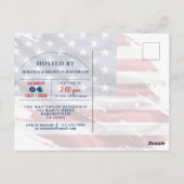 Invitation du 4 juillet du drapeau américain (Dos)