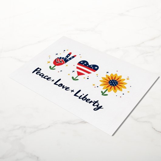 Invitation du 4 juillet Paix Amour Liberté (Rotation)