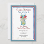 Invitation du 4 juillet Red, White & Bloom (Devant)