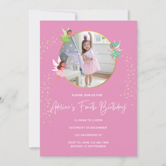 Invitation du 4e anniversaire (Devant)