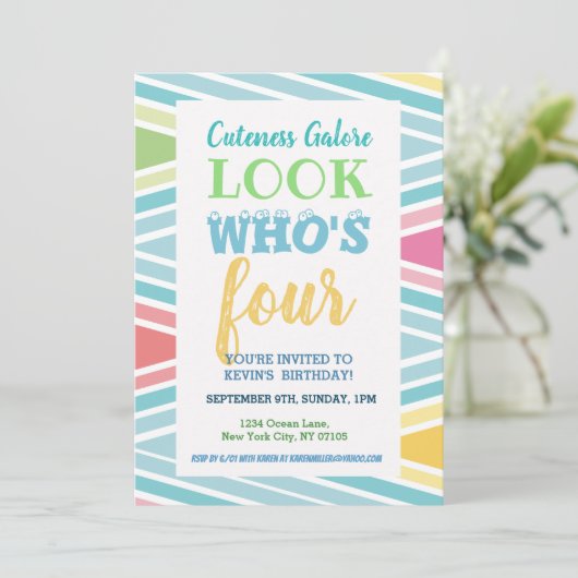 Invitation du 4e anniversaire (Debout devant)