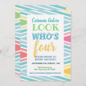 Invitation du 4e anniversaire (Devant / Derrière)