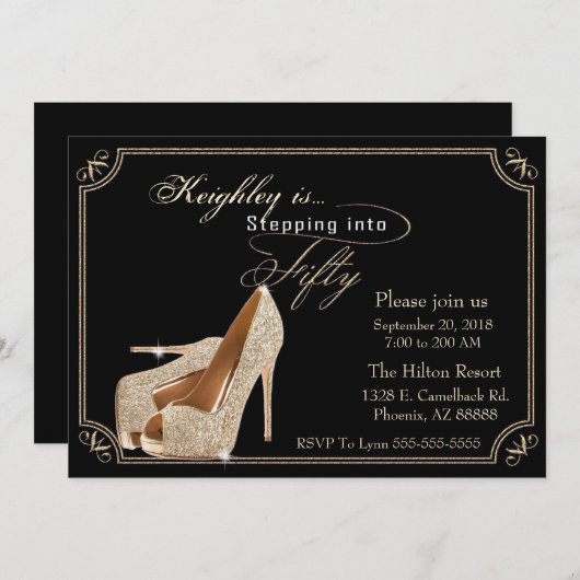 Invitation du 50e anniversaire (Devant / Derrière)