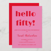 Invitation du 50e anniversaire (Devant / Derrière)