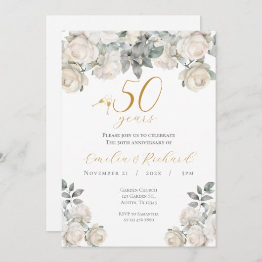 Invitation du 50e anniversaire (Devant / Derrière)