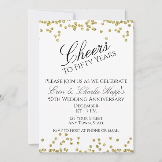 Invitation du 50e anniversaire (Devant)