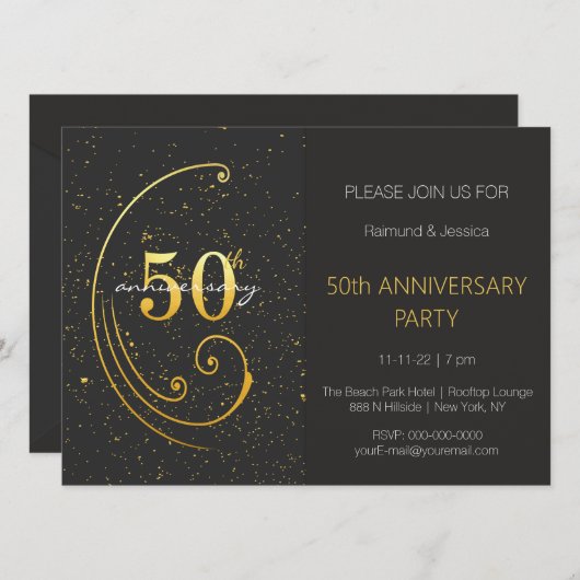 Invitation du 50e anniversaire (Devant / Derrière)