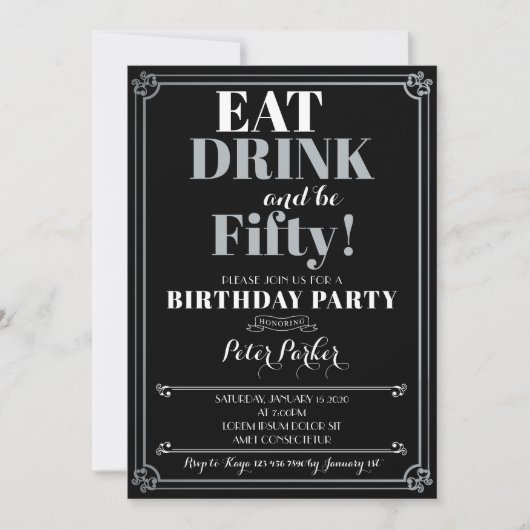 Invitation du 50e anniversaire (Devant)