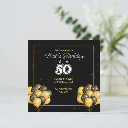 Invitation du 50e anniversaire (Debout devant)