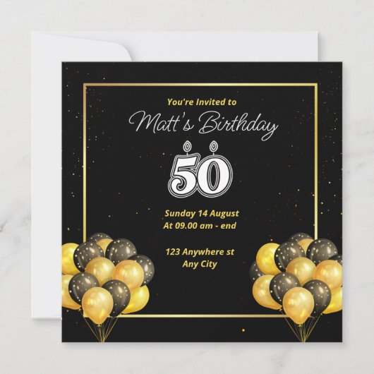 Invitation du 50e anniversaire (Devant)