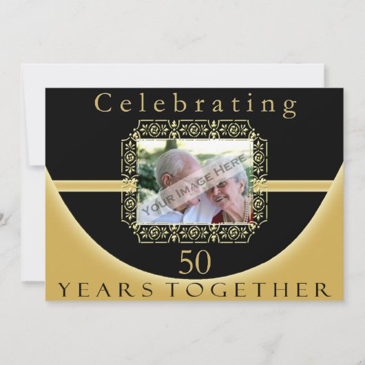 Invitation du 50e anniversaire avec photo (Devant)