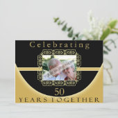 Invitation du 50e anniversaire avec photo (Debout devant)