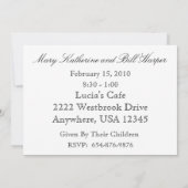 Invitation du 50e anniversaire avec photo (Dos)