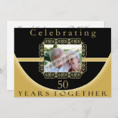 Invitation du 50e anniversaire avec photo (Devant / Derrière)