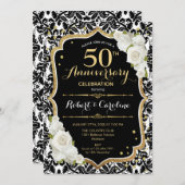 Invitation du 50e anniversaire - Black or (Devant / Derrière)