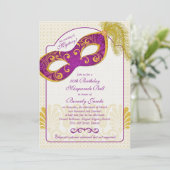 Invitation du 50e anniversaire | Boule Masquerade (Debout devant)