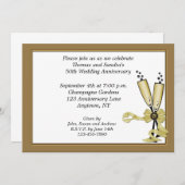 Invitation du 50e anniversaire de Champagne (Devant / Derrière)