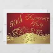 Invitation du 50e anniversaire de la Red Swirl (Devant)