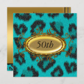Invitation du 50e anniversaire du léopard turquois (Devant / Derrière)
