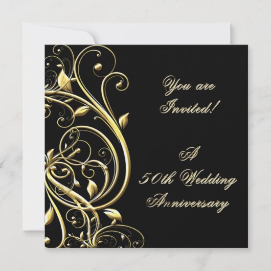 Invitation du 50e anniversaire du Mariage (Devant)