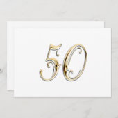 Invitation du 50e anniversaire du Mariage (Devant / Derrière)
