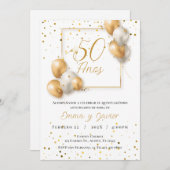 Invitation du 50e anniversaire du Mariage (Devant / Derrière)