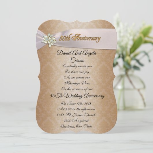 Invitation du 50e anniversaire du Mariage (Debout devant)