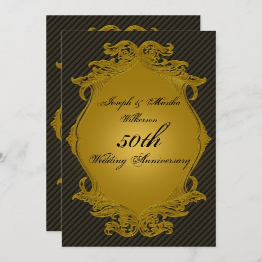 Invitation du 50e anniversaire du Mariage (Devant / Derrière)