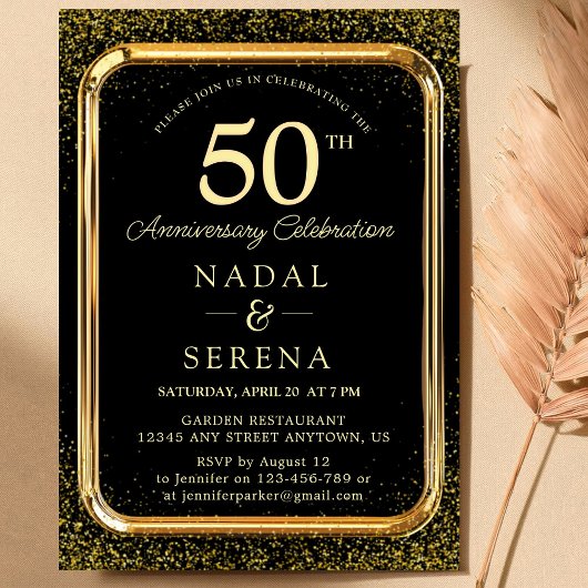 Invitation du 50e anniversaire du Mariage