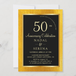 Invitation du 50e anniversaire du Mariage