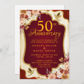 Invitation du 50e anniversaire du Mariage (Devant / Derrière)