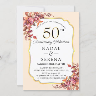 Invitation du 50e anniversaire du Mariage