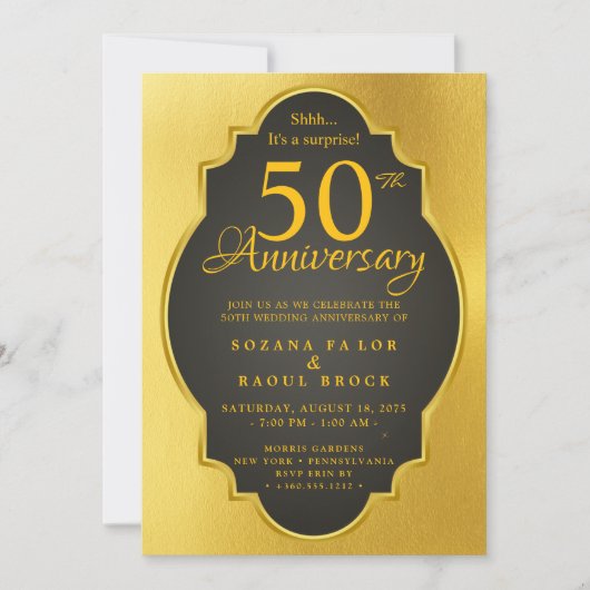 Invitation du 50e anniversaire du Mariage (Devant)