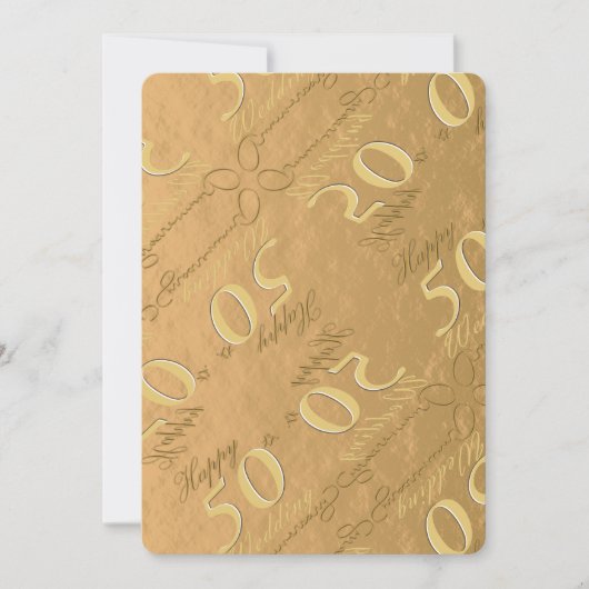 Invitation du 50e anniversaire du Mariage (Devant)